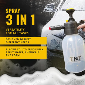 TNT Pump Sprayer showing two nozzles for foam and spray.
