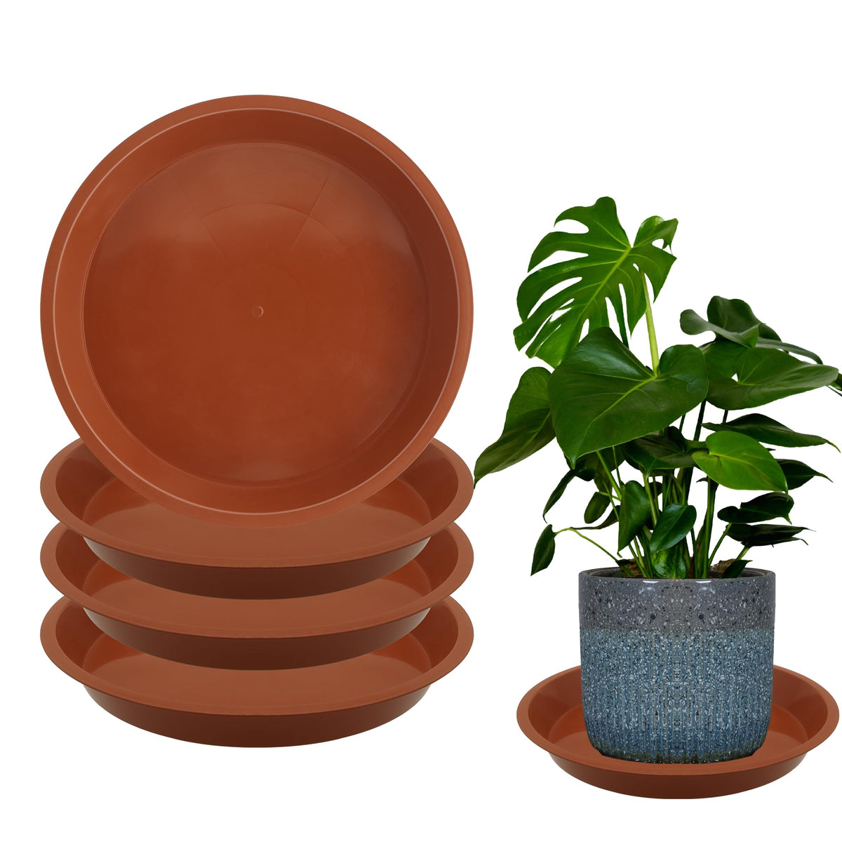 TNTIWQ 14-inch terracotta plant saucer top view protecting surfaces