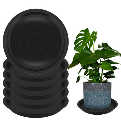 TNTIWQ 8-inch round plant saucer top view shows drainage-friendly rim.