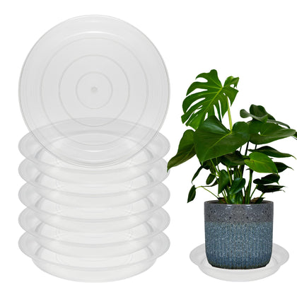 TNTIWQ 8-inch round plant saucer top view for clear drainage and water storage