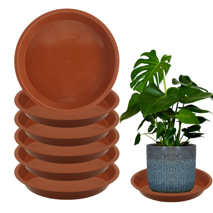 TNTIWQ 10-inch round plant saucer 6-pack protecting indoor surfaces from water and soil spills.