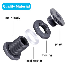 Tnuocke grey bulkhead plug showing secure seal for water tanks
