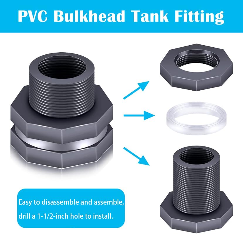 Tnuocke water tank connector adapter enables easy hose attachment.