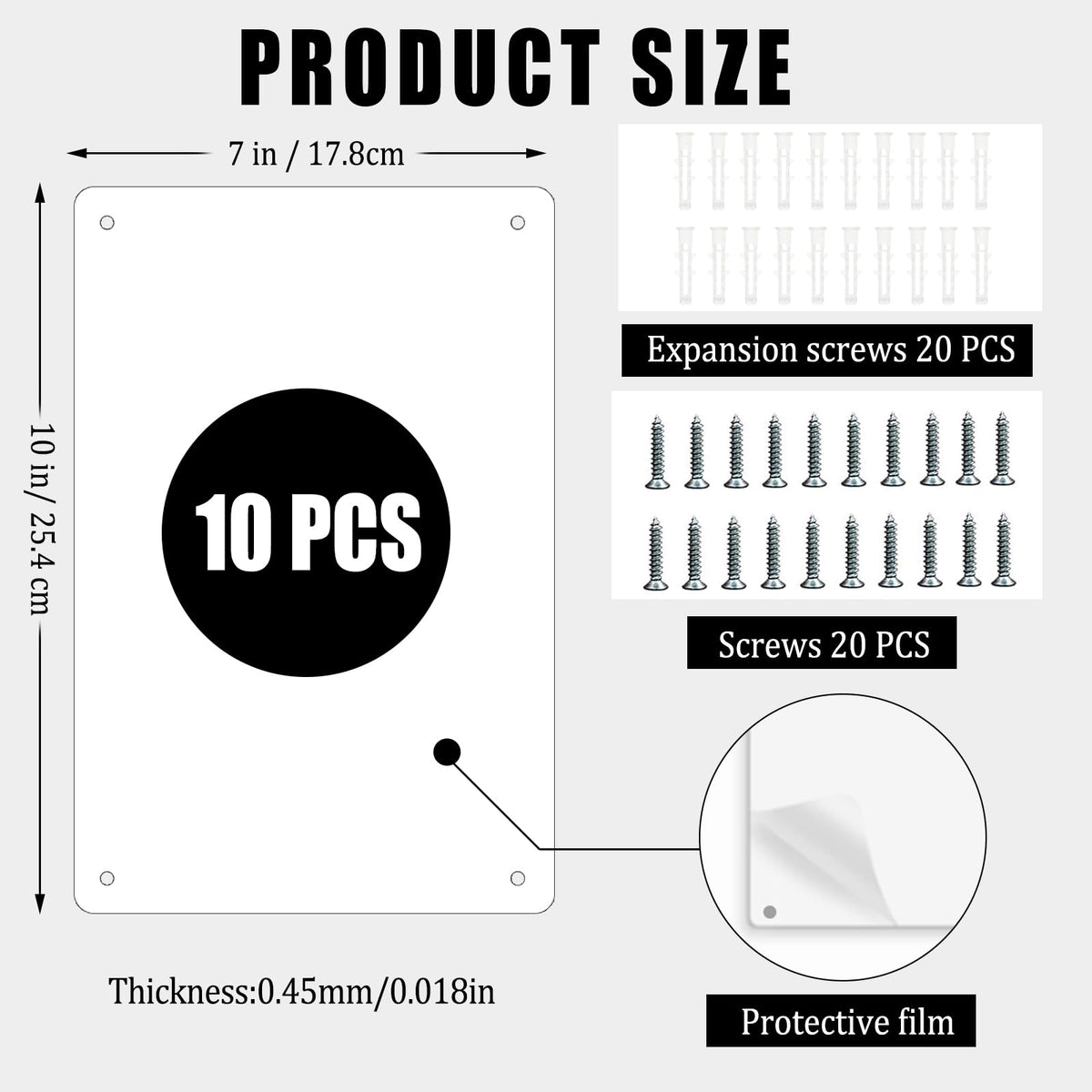 ToBeAce sublimation metal sign blank with pre-drilled holes for quick, secure mounting.
