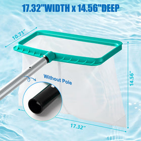 TOBEHIGHER pool skimmer sturdy plastic frame protects pool liners.