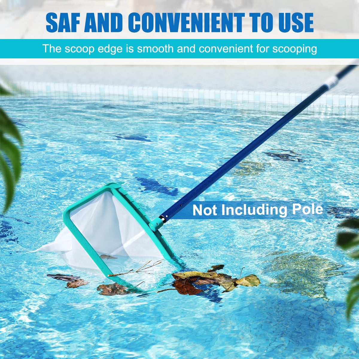 TOBEHIGHER pool skimmer designed for use without a pole.