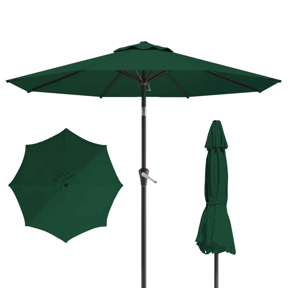 Tobeos 10FT patio umbrella with crank tilt for adjustable shade.