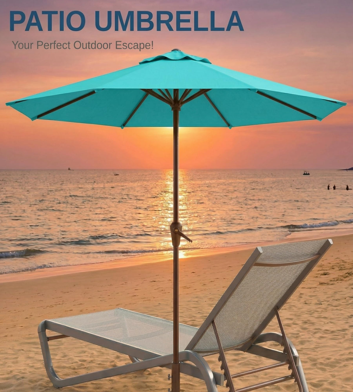 One-touch tilt and crank let you adjust shade with ease.