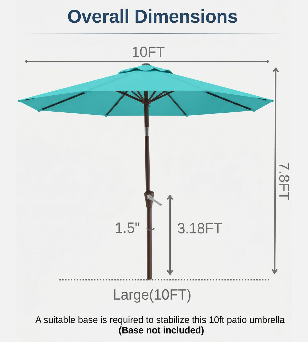 Tobeos Peacock Blue canopy provides shaded comfort on decks and beaches.