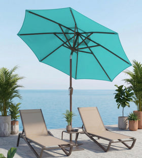 Strong iron frame and eight ribs deliver reliable stability in changing weather.
