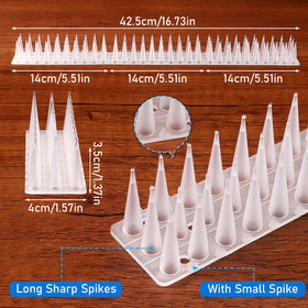 TOBWOLF convex-cone design spikes create comfortable deterrence without harming wildlife.