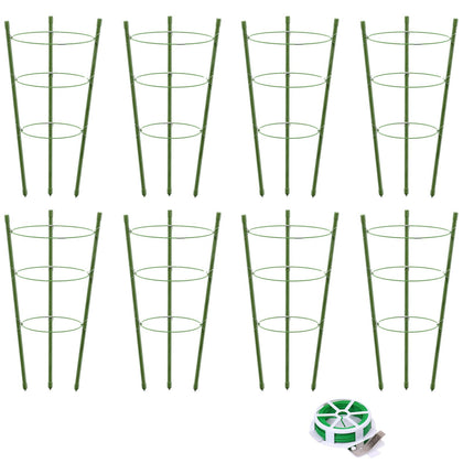 TOCCYARD 8-pack plant support cages for small tomato plants