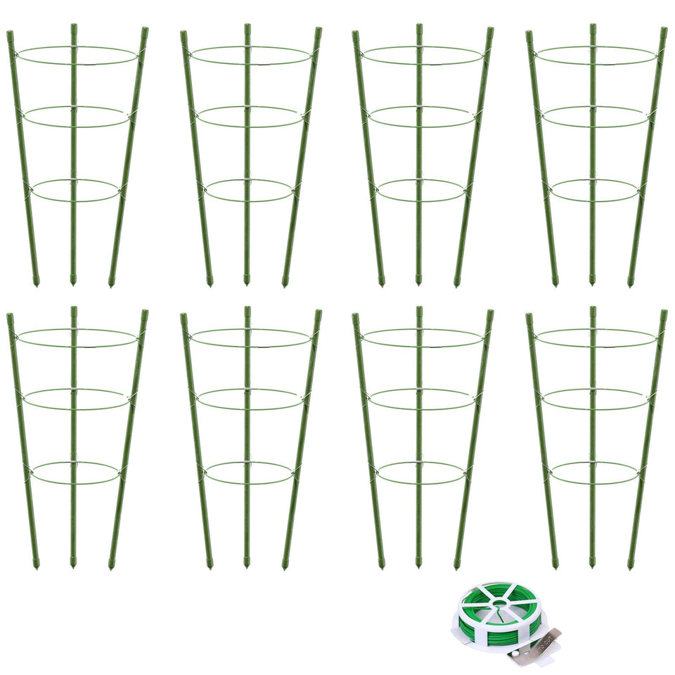TOCCYARD 8-pack plant support cages for small tomato plants