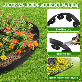 TOCGAID 8-inch spiral stakes secure the edging for stable borders.