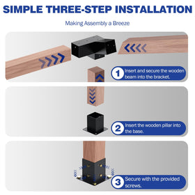 Predrilled holes on TOCRETOARE brackets enable quick assembly.