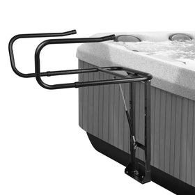 TOCRETOARE hot tub cover lifter front view showing full cover support