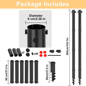 TOCRETOARE shade sail pole application scenarios ideal for patio and backyard shade needs.