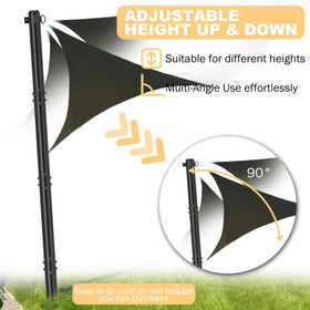 TOCRETOARE shade sail pole connection design provides enhanced stability under wind loads.