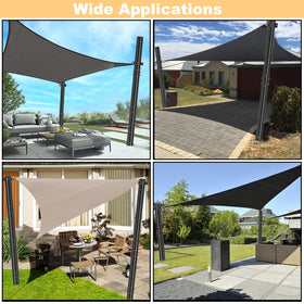 TOCRETOARE shade sail pole installation kit simplifies setup with included hardware.