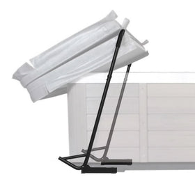 TOCRETOARE spa cover lift under-mount bracket shown in sturdy setup for easy spa access