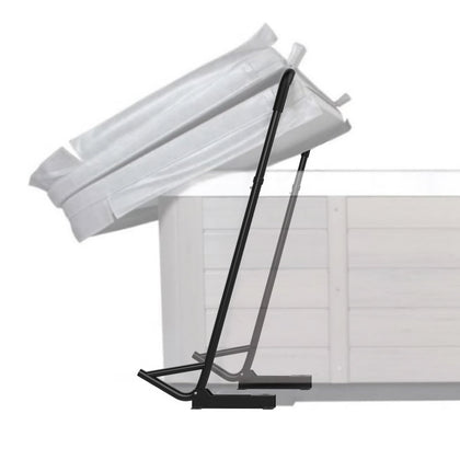 TOCRETOARE spa cover lift under-mount bracket shown in sturdy setup for easy spa access