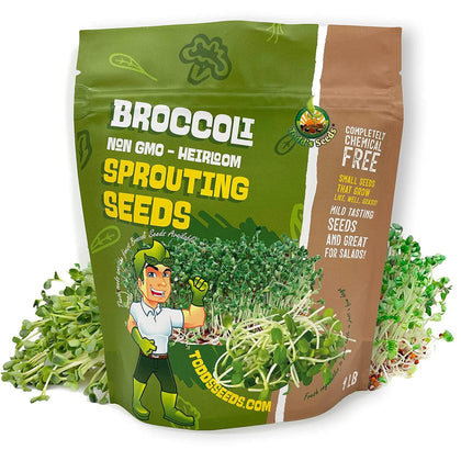 Todd's Seeds Calabrese sprouting broccoli seeds in bulk packaging for home growers.