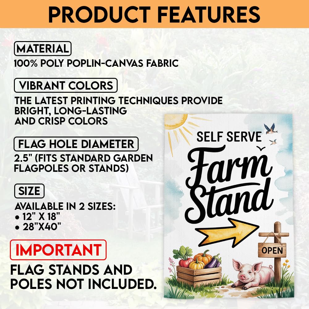 TODOLIA farm stand flag draped on a patio for versatile outdoor decor.
