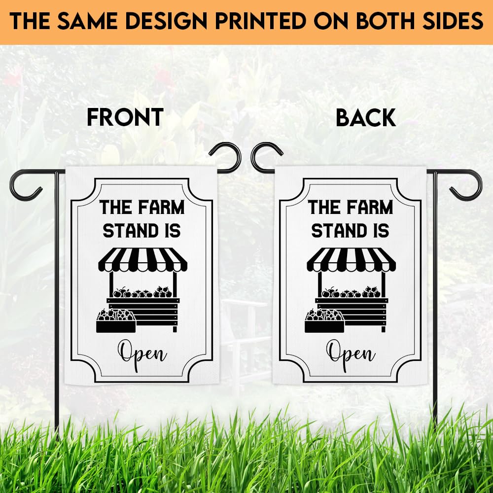 TODOLIA Farm Stand Open flag double-sided print ensures clear visibility from both sides.