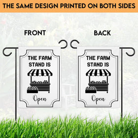 TODOLIA Farm Stand Open flag double-sided print ensures clear visibility from both sides.