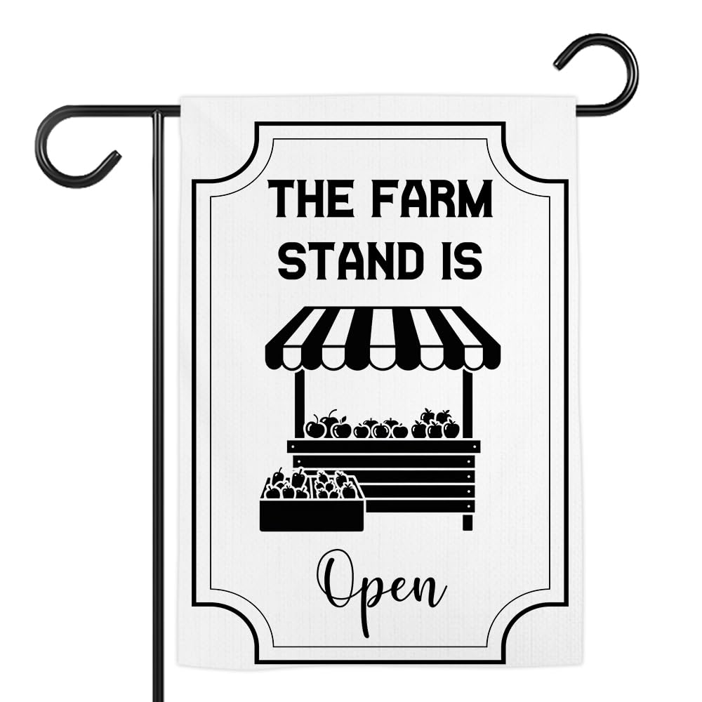 TODOLIA Farm Stand Open flag front view with vivid double-sided print for outdoor display.