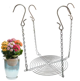 Toeloioh adjustable height planter insert, top view, provides sturdy support for tall plants
