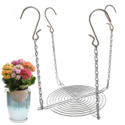 Toeloioh adjustable height planter insert, top view, provides sturdy support for tall plants