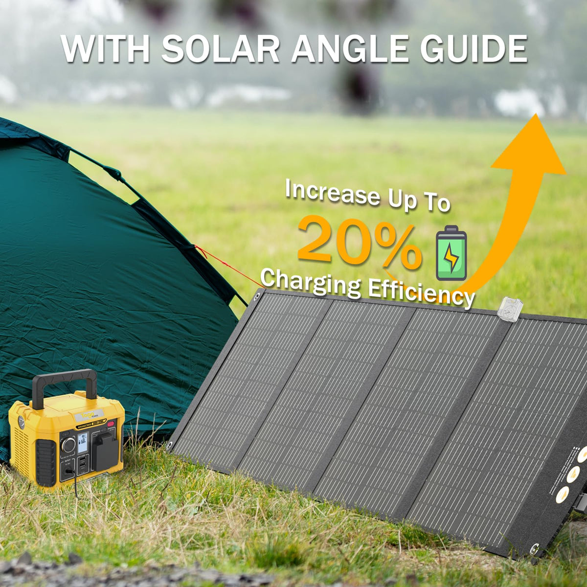 Togo POWER Solar Angle Guide set to 90 degrees simplifies ideal mounting.