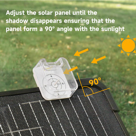 Togo POWER Solar Angle Guide wide clip opening fits various panel thicknesses.