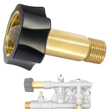 TOHAXPLS 7110166 brass pressure washer inlet demonstrates durable, corrosion-resistant construction.