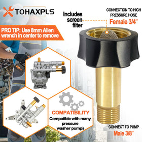 TOHAXPLS Simpson-inlet-fitting 520006 compatibility supports fast, dependable setup for cleaning tasks.