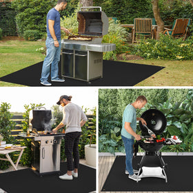 TOHONFOO grill mat compatible with charcoal, gas, and smoker grills.