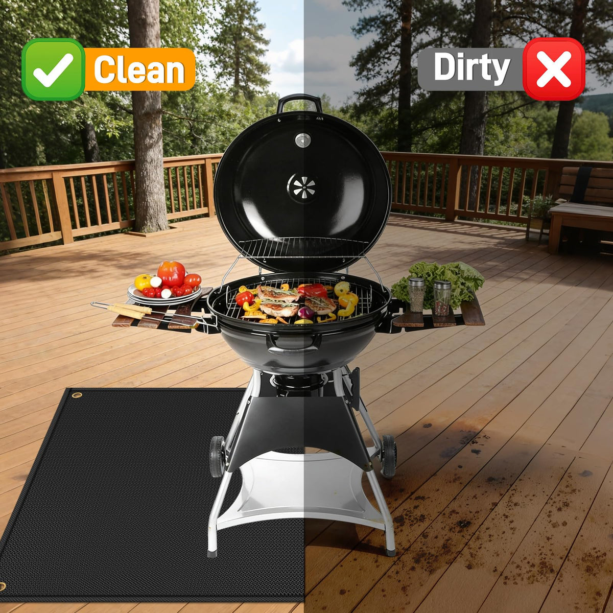 TOHONFOO oilproof surface makes cleanup quick after grilling sessions.