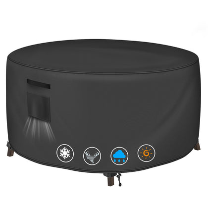 TOHONFOO round table cover protects a 36-inch table from rain and sun.