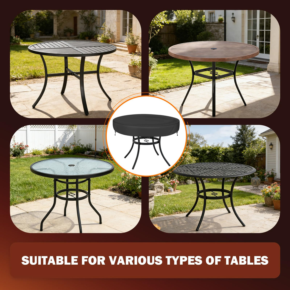 TOHONFOO round table cover is easy to clean and maintain
