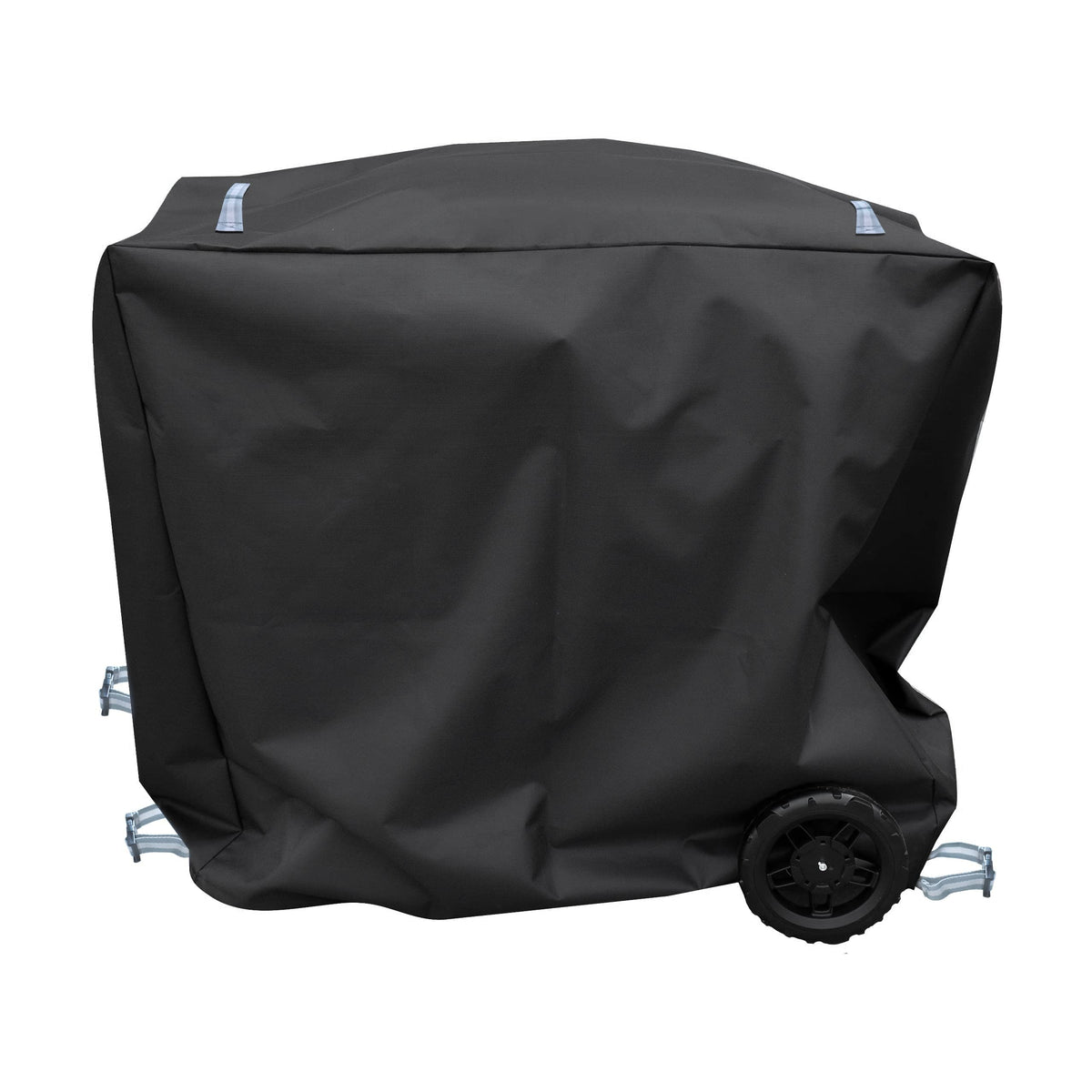 TOHONFOO Weber Traveler grill cover protecting the grill from rain and sun.