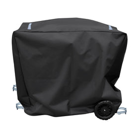 TOHONFOO Weber Traveler grill cover protecting the grill from rain and sun.