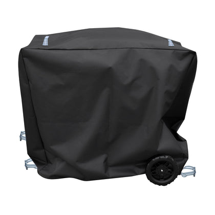 TOHONFOO Weber Traveler grill cover protecting the grill from rain and sun.