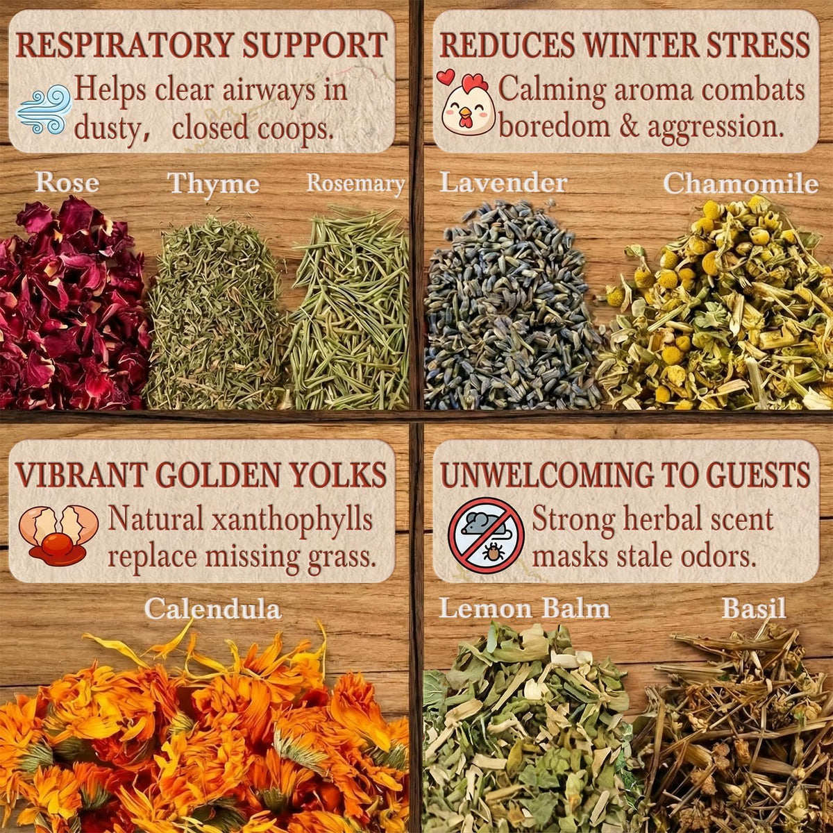 TOHONGADON 8-botanical blend close-up with calendula and lavender for soothing coop scent.