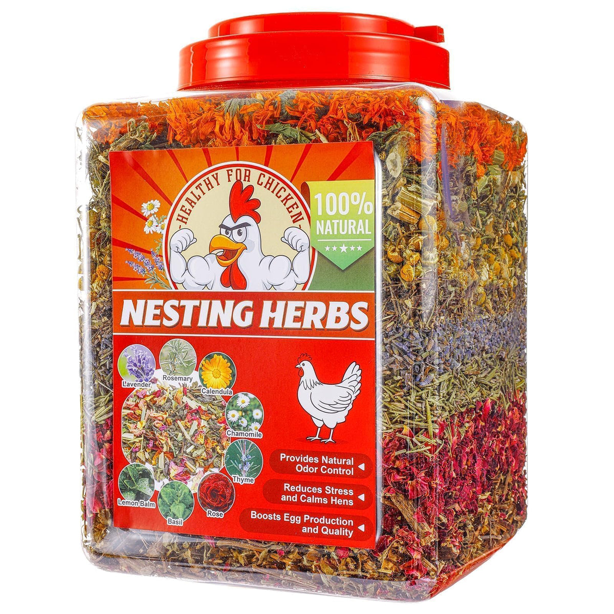 TOHONGADON chicken nesting herbs blend in coop nest for natural aroma.