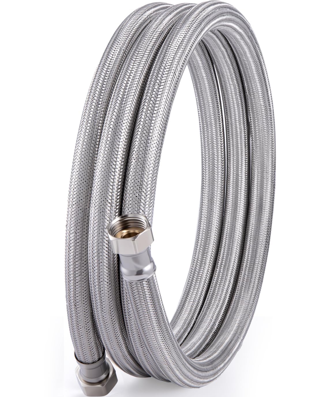 TOHONGADON short garden hose with stainless steel braid for durable outdoor watering