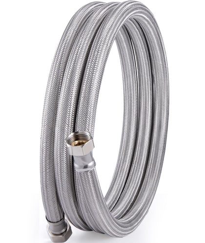 TOHONGADON short garden hose with stainless steel braid for durable outdoor watering