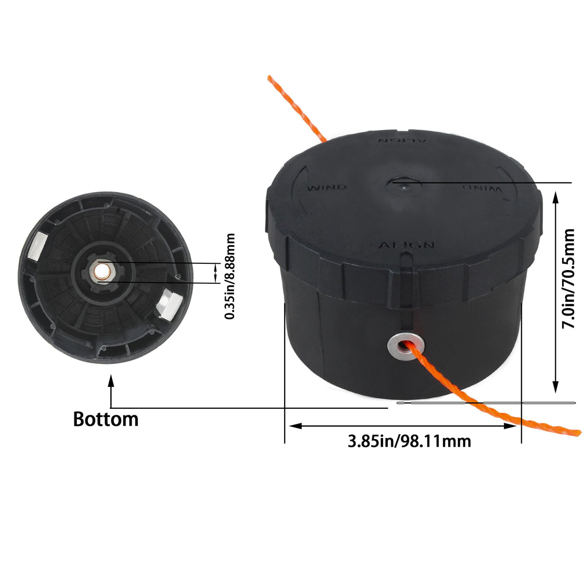 TOKDOOT trimmer head compatibility with brushless tools enables quick upgrades for better performance.