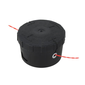 TOKDOOT Easy Load Trimmer Head close-up with twisted line for efficient weed clearance.
