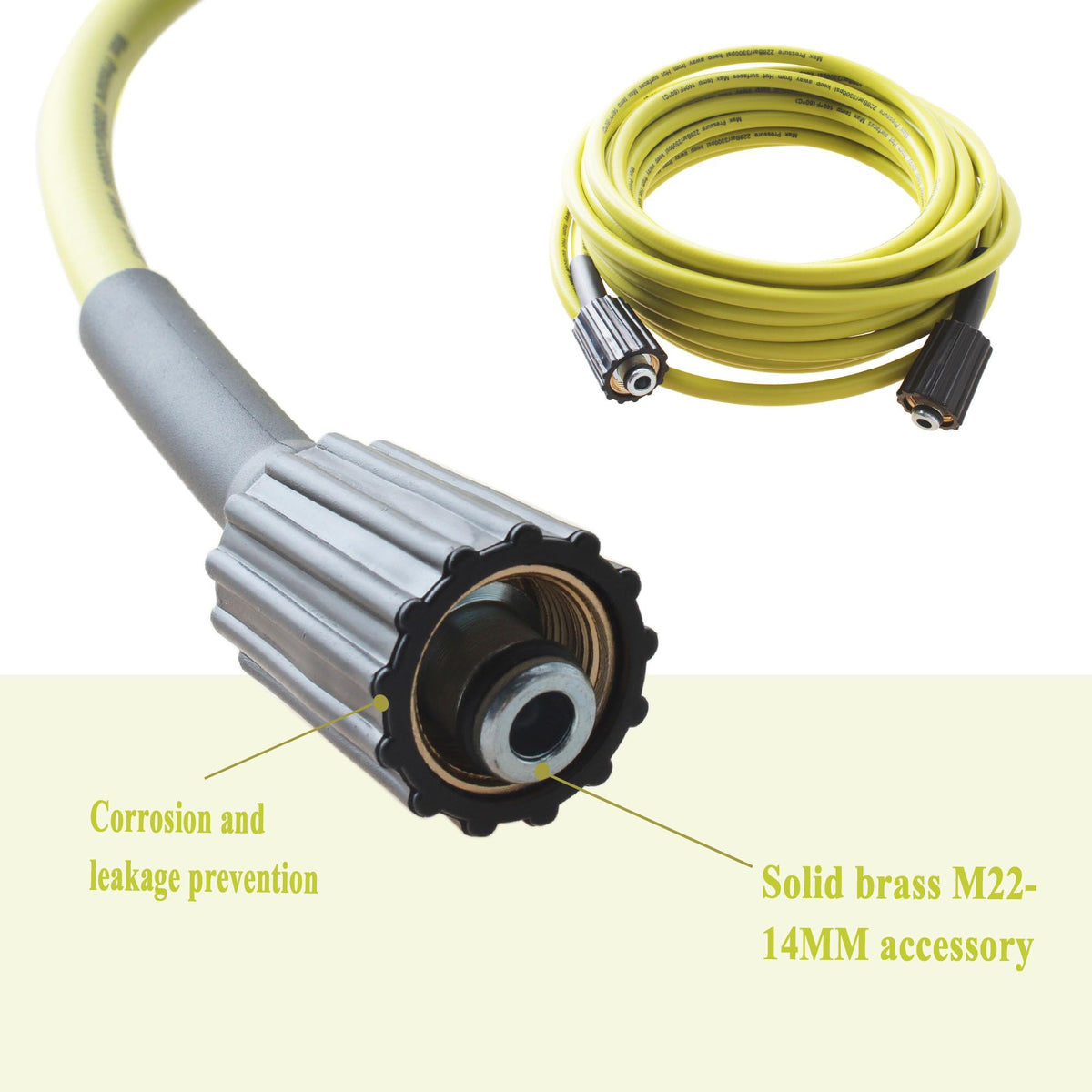 Easy quick-connect ends on TOKDOOT pressure hose for fast attachment